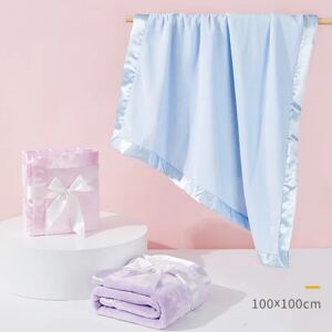 Aucun Couvertures pour bébé nouveau-né, couette en Satin solide, couverture en flanelle pour bébé, garçon et fille, lange d'emmaillotage, couverture de poussette pour bébé, couverture pour enfants