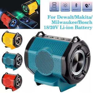 Aucun Haut-parleur pour Dewalt/Makita/Milwaukee/Bosch, batterie 18-20V, haut-parleur de lecteur extérieur compatible Bluetooth (sans batterie)