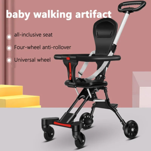 Aucun Enfants marche bébé poussette infantile voyage chariot quatre roues poussette enfant pliable chariot