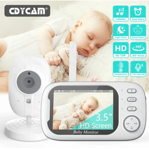 Cdycam nouveau 3.5 pouces sans fil vidéo bébé moniteur Vision nocturne surveillance de la température 2 voies Audio parler bébé nounou caméra de sécurité