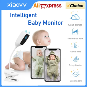 xiao vv XIAOVV – moniteur pour bébé 3MP, détection de pleurs, Vision nocturne polychrome, caméra intérieure