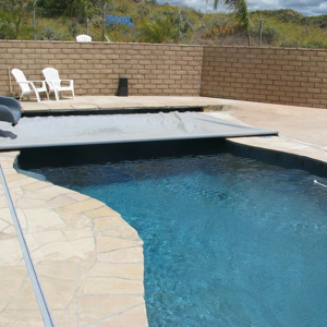 OIMG Couverture de sécurité pour piscine extérieure automatique, bâche pour piscine, hiver