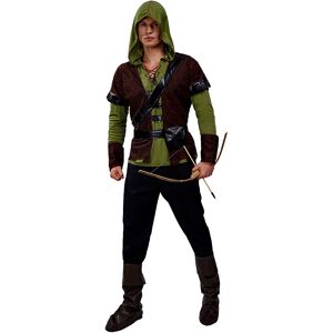 HUIHONSHE Costume de Robin des Hood pour homme Costumes de capuche de chasse vert Costume fantaisie de Cosplay