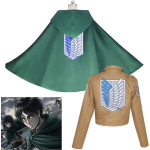 Aucun Attaque sur Titan Cosplay Costume, Anime Shingeki no Kyojin Cosplay, Veste Manteau, Eren Scout Legion, Cape Verte Manteau, Halloween