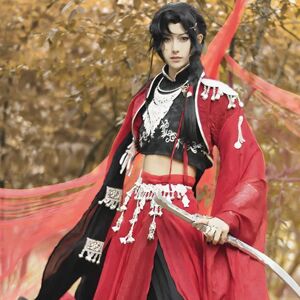 Aucun Série TV chinoise TGCF Tian Guan Ci Fu Xie Lian Hua Cheng Costume de Cosplay Hua Cheng Loulan Cos robe Hanfu ensemble complet