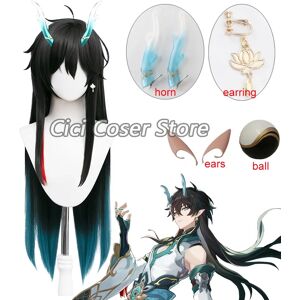 Aucun Honkai Star Rail Cosplay Perruque, Boucles d'oreilles, Dragon, Cornes, Halloween, Roleplay, Oreilles d'elfe, Accessoires de balle, Imbibitor, Jeu d'anime