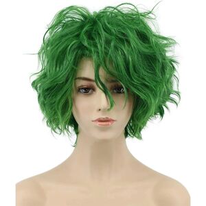 HAIRJOY cheveux synthétiques femmes hommes moelleux court Bob bouclés vert perruque Cosplay Anime