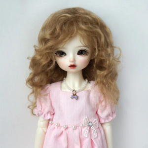 Fjusuns Perruques Mohair bouclées et douces pour bébé, perruques BJD JD738 1/12 1/8 1/6 1/4 1/3 OB11 YOSD