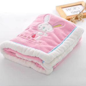 Aucun Couvertures pour bébé nouveau-né dessin animé broderie flanelle couverture pour bébé bébé garçons