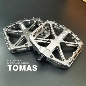 Aucun SHANMASHI pédales de vélo TOMAS vtt montagne route plat antidérapant CNC 3 roulements scellés pédales de vélo vertes accessoires de cyclisme de Route