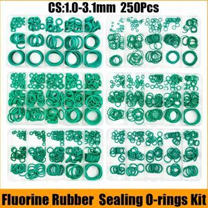 NONE FKM joint torique vert fluorur caoutchouc joint d'étanchéité joint torique CS1.5/2.0/2.4/3.1mm résistant à l'huile acide alcalis résistant joint torique