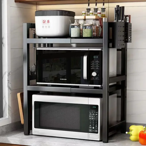 Aucun Étagère de four à micro-ondes domestique, étagère de comptoir de cuisine, support de rangement