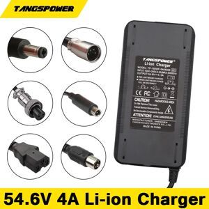 TANGSPOWER Chargeur intelligent de batterie au Lithium 54.6V 4A, 13S 48V 4A, chargeur de batterie Li-ion DC-XLR-GX16-GX12-XT60-XT90