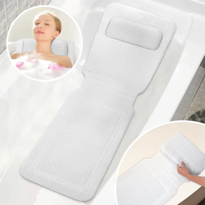 Aucun Tapis de coussin de baignoire antidérapant avec ventouse, repose-corps complet, oreiller de bain, coussin de cou de SPA, accessoires de sécurité de salle de bains suspendus