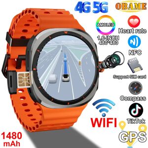 OBAME Nouvelle montre 8 Ultra 5G appel montre intelligente hommes 480*480 HD écran SmartWatch caméra NFC GPS boussole WIFI 1480mAh Sport Smartwatch 2025