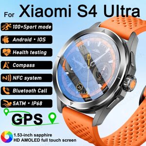 RNABAU S4 Ultra 2025 nouveau pour Xiaomi montre intelligente hommes NFC Bluetooth appel saphir santé montre fréquence cardiaque étanche GPS Sport Smartwatch