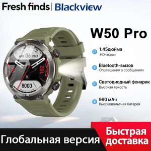 Blackview-Smartwatch W50 Pro, écran TFT 1.45 ", IP68, appels téléphoniques Bluetooth, batterie