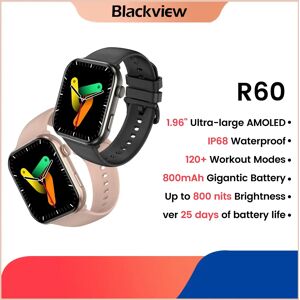 Blackview Smartwatch R60 montre 1.96 ''AMOLED affichage 800mAh Bluetooth appels téléphoniques suivi