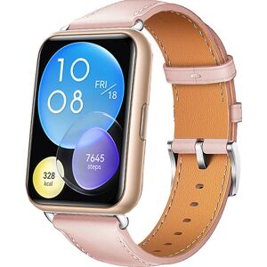 PEO Bracelet en cuir pour Huawei Watch Fit 2 Smartwatch, remplacement de la bande, bracelet de sport, bracelet rétro, véritable, accessoires
