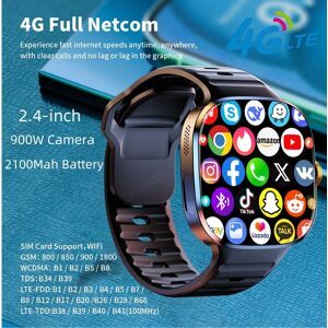 Zestbolt Nouveau M99 5G Version cellulaire Smartwatch 2.4 pouces Amoled plus grand écran Android 10 montre intelligente avec caméra rotative emplacement pour carte Sim WIFI