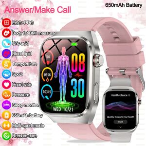 GUHUAVMI 2025 nouvelle montre intelligente ECG femmes BT appel fréquence cardiaque lipides sanguins acide uricique moniteur de santé montres AI voix 650mAh sport Smartwatch