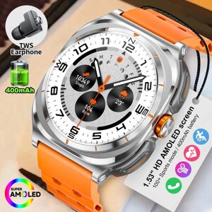 LIGE casque montre intelligente 2 en 1 TWS casque sans fil BT appel musique Smartwatch surveillance de la santé 400mAh montre de sport étanche