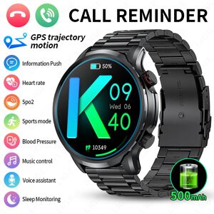 LIGE montre intelligente 1.95 pouces grand écran Bluetooth appel surveillance de la santé 500mAh grande batterie AI voix hommes Smartwatch EX100