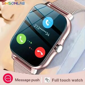 SIMSONLAB 2025 montre intelligente 1.44 ''pouces écran couleur Bluetooth appel fréquence cardiaque/oxygène sanguin/pression surveillance Smartwatch pour femmes hommes