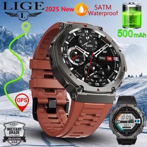 GPS montre intelligente AMOLED 5ATM étanche intégré double bande GNSS boussole militaire Sport Fitness Smartwatch hommes nouveau pour Xiaomi 2025