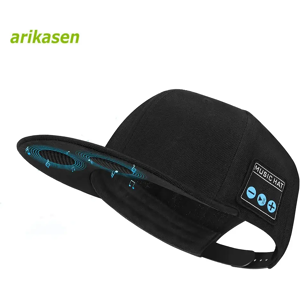 arikasen Chapeau avec haut-parleur Bluetooth Casquette de haut-parleur intelligente sans fil réglable pour le