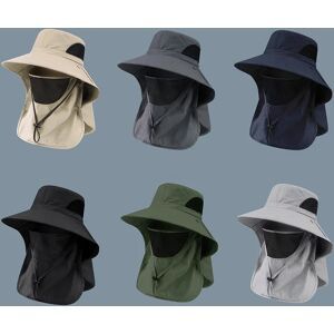 NONE Chapeaux de soleil d'été Protection UV casquette de pêche de chasse en plein air pour hommes femmes randonnée Camping visière seau chapeau cou rabat chapeau de pêcheur