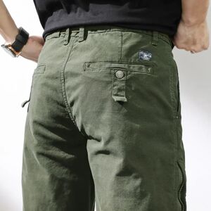 ICPANS Pantalon Cargo Décontracté de Style Coréen pour Homme, Vêtement de l'Armée, Vert, Noir, Marron,