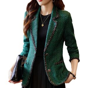 GBVLGAR Blazer décontracté pour femme, veste à carreaux, noir, vert, Beige, manches longues, simple