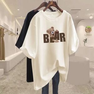 Aucun T-shirt à manches courtes et col rond pour femme, haut basique en coton, t-shirt décontracté, pull