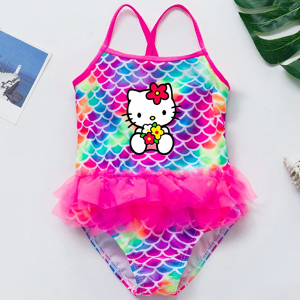 MINISO Hello Kitty fille maillot de bain été enfant en bas âge bébé une pièce maillots de bain tenue