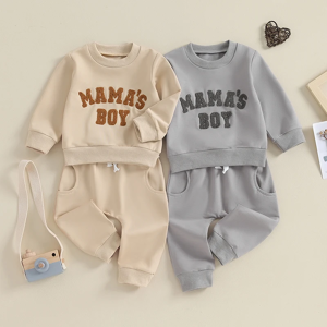 2023-09-20 Lioraitiin 0-3Y nouveau-né enfant en bas âge bébé garçon automne hiver tenues lettre col