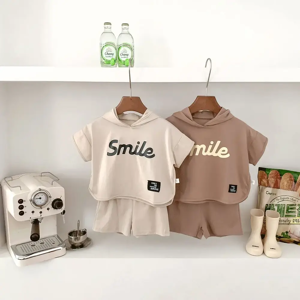 Aucun Loos-Chemise à Capuche à Manches Courtes et Pantalon pour Bébé Garçon de 1 à 5 Ans, 2 Pièces, Été