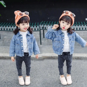 Aucun Bébé filles Denim veste printemps automne enfants Jean manteau pour filles douce petite princesse