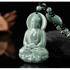Aucun Pendentif bouddha en Jade véritable birman naturel, amulette de mode, collier de styliste, breloques en jadéite, pierres précieuses vertes, émeraude, bijoux cadeau