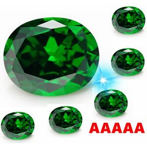 Aucun TREVVS-Pierre précieuse naturelle de coupe nar, émeraude verte, 6.00 cts, 9x11mm
