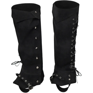 Aucun Chaussures Victoria médiévales bottes couverture unisexe jambe garde chaud daim adulte guêtre