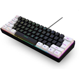 Deek-Robot Clavier de jeu filaire USB, 61 prédire, compact, mini clavier de bureau pour PC et ordinateur de