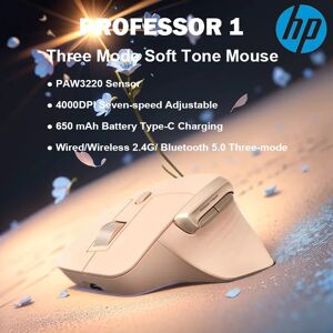Souris sans fil Bluetooth HP Professor1, connexion à trois modes, capteur phare de tonalité