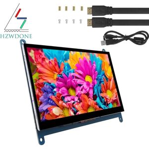 HZWDONE Moniteur Raspberry Pi 4/3/2/B/B +/A +, écran tactile IPS 1024x600, 7 pouces, puzzles à 5 points, lecteur HDMI gratuit pour P1 7/8/10