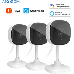 Amorom caméra Ip Wifi intérieure 1080P moniteur bébé pour animaux de compagnie Vision nocturne Ai