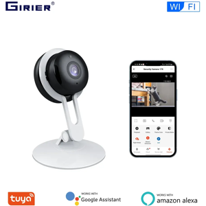 GIRIER-Caméra de sécurité intelligente Tuya WiFi, moniteur bébé, caméra IP intérieure, prend en