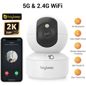 BoyKeep 3MP 5G/2.4GHz WiFi intérieur sécurité à domicile IP intelligent bébé moniteur caméra suivi automatique 24/7 caméra de Surveillance vidéo