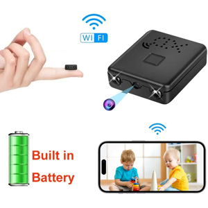 XUECUS SPY La plus petite caméra Wifi 1080P, moniteur pour bébé, caméra de Surveillance, batterie intégrée avec