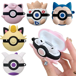 MINISO Étui pour écouteurs Pokemon Poke Ball, pour Apple Airpods 3 1/2 Pro Anime Pikachu, coques pour