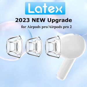 JINSERTA Nouveaux embouts d'oreille en Latex Transparent pour Airpods Pro/Pro2, antidérapants, évite les